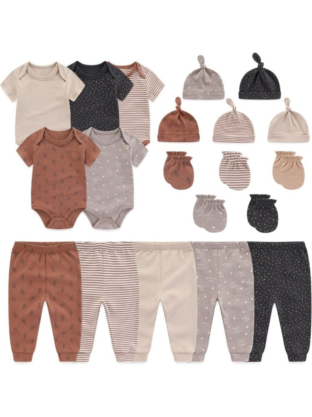 20 Pack Baby Bodysuits Set for Newborns - Cute & Essential Infant Clothing
